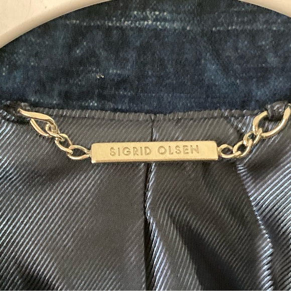 Sigrid Olsen Velvet Blue Blazer (L) - Picture 7 of 7